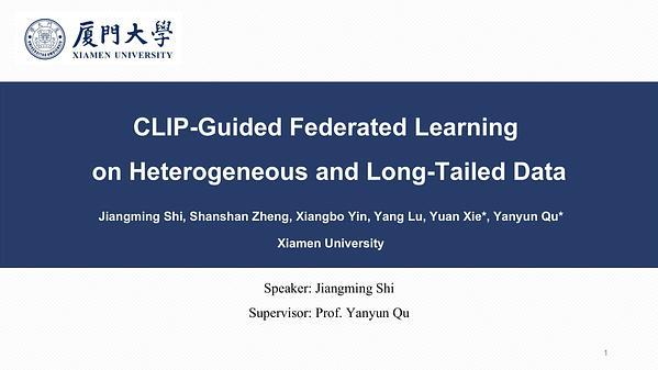 CLIP-Guided Federated Learning on Heterogeneity and Long-Tailed Data