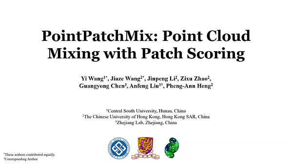 PointPatchMix: Point Cloud Mixing with Patch Scoring