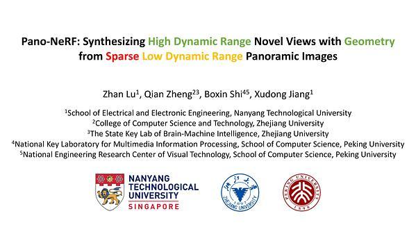 Pano-NeRF: Synthesizing High Dynamic Range Novel Views with Geometry from Sparse Low Dynamic Range Panoramic Images