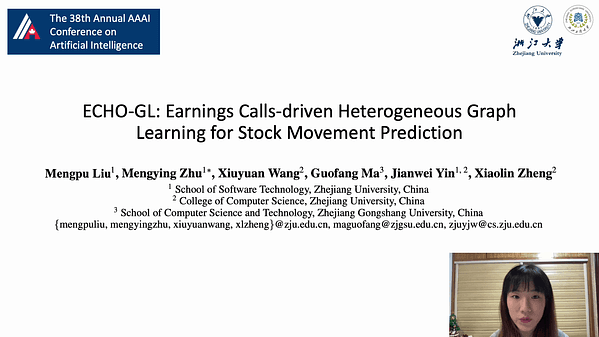 ECHO-GL: Earnings Calls-Driven Heterogeneous Graph Learning for Stock Movement Prediction | VIDEO