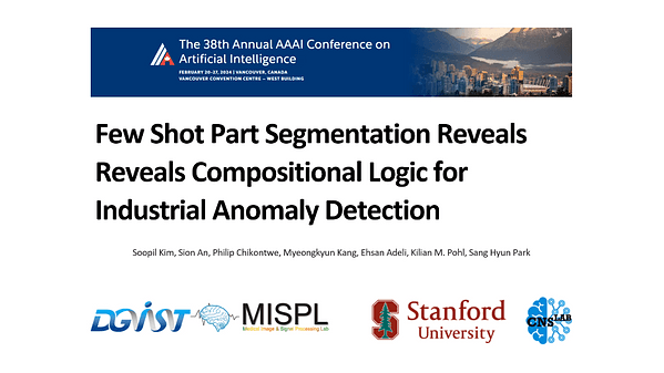 Few Shot Part Segmentation Reveals Compositional Logic for Industrial Anomaly Detection | VIDEO