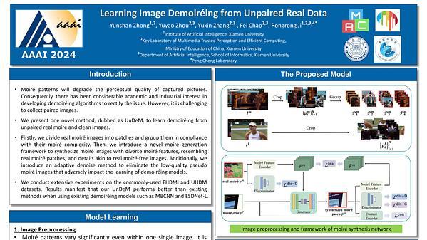 Learning Image Demoireing from Unpaired Real Data