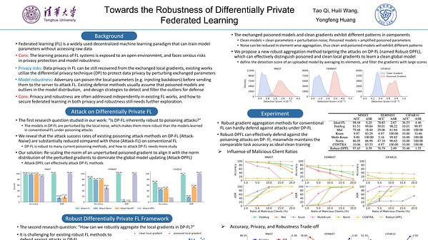 Towards the Robustness of Differentially Private Federated Learning