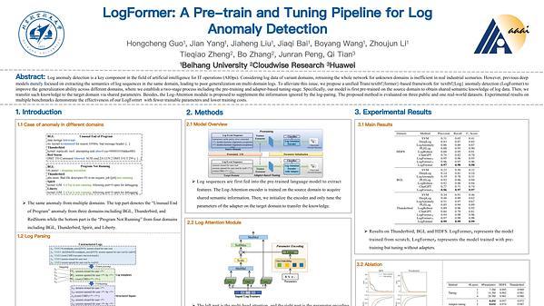 LogFormer: A Pre-train and Tuning Pipeline for Log Anomaly Detection