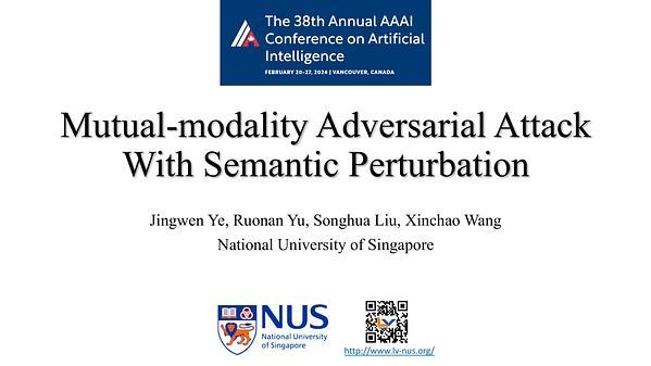 Mutual-Modality Adversarial Attack with Semantic Perturbation