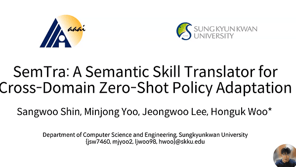 SemTra: A Semantic Skill Translator for Cross-Domain Zero-Shot Policy Adaptation