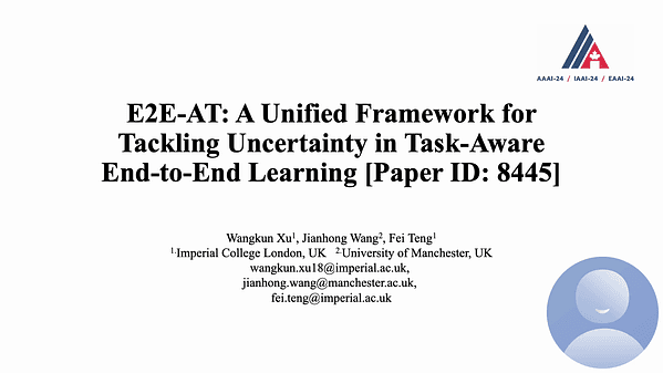 E2E-AT: A Unified Framework for Tackling Uncertainty in Task-Aware End-to-End Learning | VIDEO