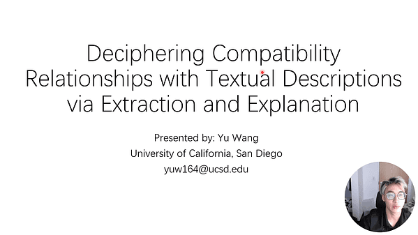 Deciphering Compatibility Relationships with Textual Descriptions via Extraction and Explanation