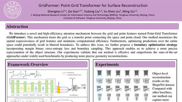 GridFormer: Point-Grid Transformer for Surface Reconstruction