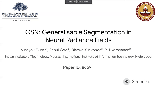 GSN: Generalisable Segmentation in Neural Radiance Field