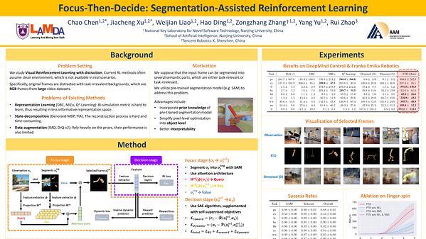 Focus-Then-Decide: Segmentation-Assisted Reinforcement Learning