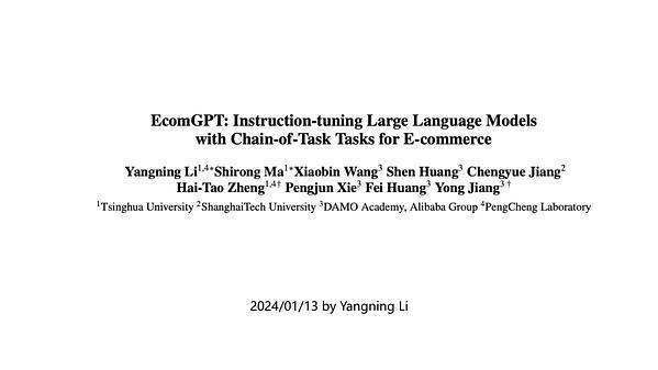 EcomGPT: Instruction-Tuning Large Language Models with Chain-of-Task Tasks for E-commerce