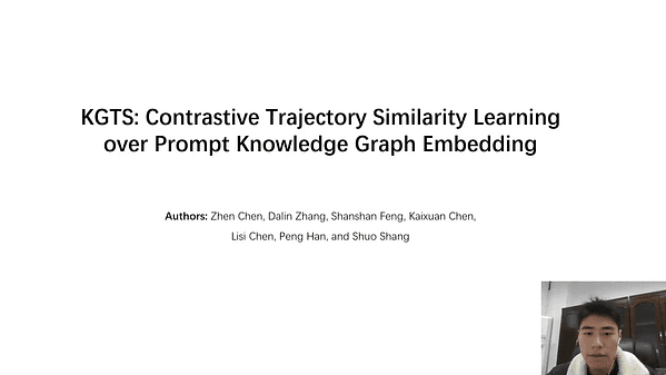 KGTS: Contrastive Trajectory Similarity Learning over Prompt Knowledge Graph Embedding | VIDEO