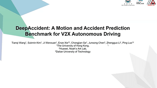 DeepAccident: A Motion and Accident Prediction Benchmark for V2X Autonomous Driving | VIDEO