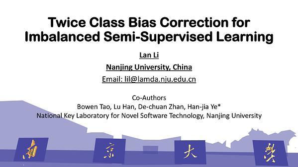 Twice Class Bias Correction for Imbalanced Semi-supervised Learning