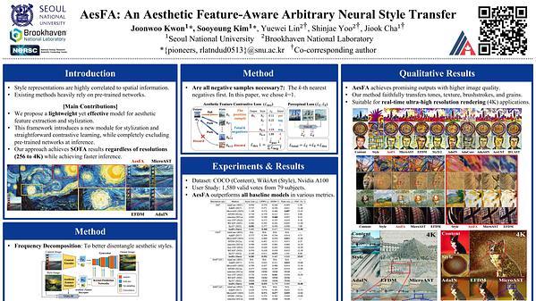 AesFA: An Aesthetic Feature-Aware Arbitrary Neural Style Transfer