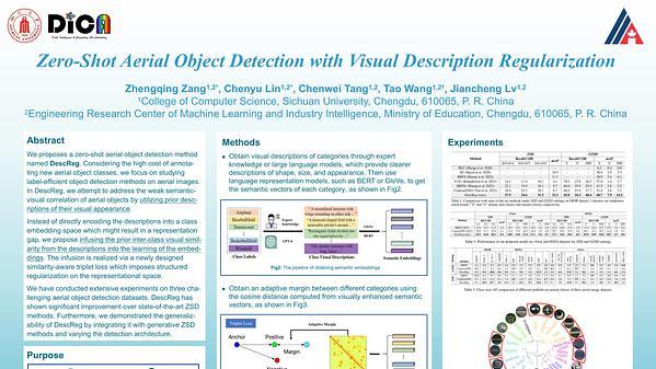 Zero-Shot Aerial Object Detection with Visual Description Regularization