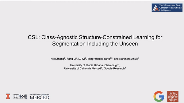 CSL: Class-Agnostic Structure-Constrained Learning for Segmentation including the Unseen