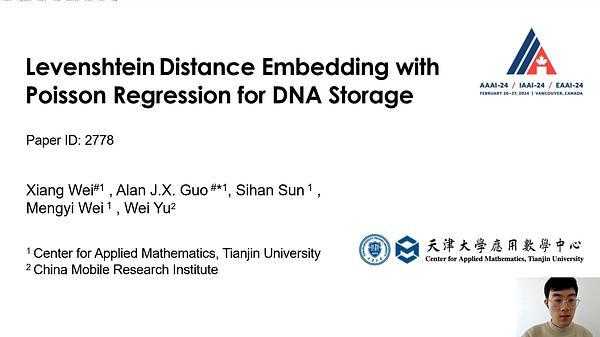 Levenshtein Distance Embedding with Poisson Regression for DNA Storage