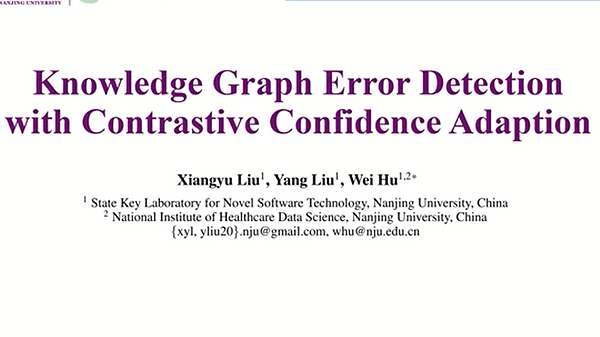 Knowledge Graph Error Detection with Contrastive Confidence Adaption