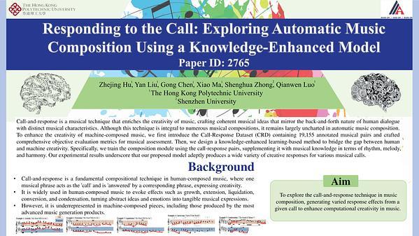 Responding to the Call: Exploring Automatic Music Composition Using a Knowledge-Enhanced Model