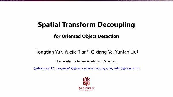 Spatial Transform Decoupling for Oriented Object Detection