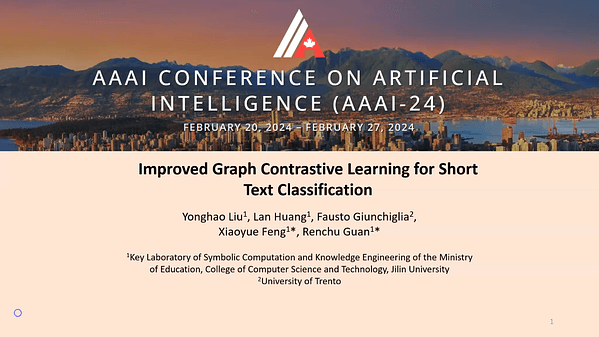 Improved Graph Contrastive Learning for Short Text Classification | VIDEO