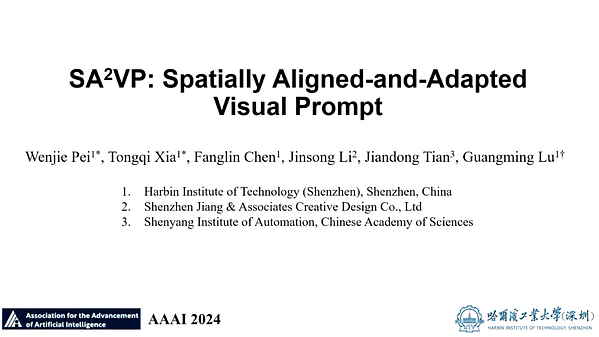 SA²VP: Spatially Aligned-and-Adapted Visual Prompt