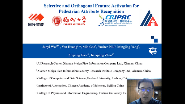 Selective and Orthogonal Feature Activation for Pedestrian Attribute Recognition | VIDEO