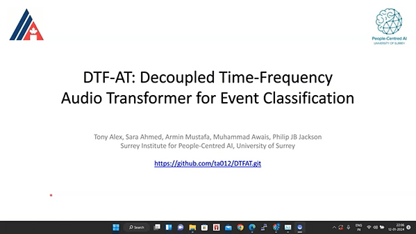 DTF-AT: Decoupled Time-Frequency Audio Transformer for Event Classification