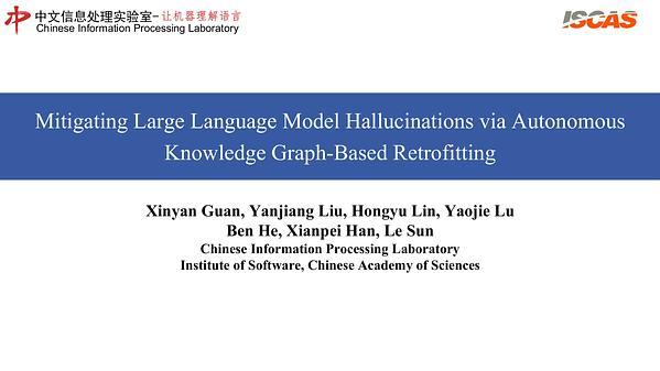 Mitigating Large Language Model Hallucinations via Autonomous Knowledge Graph-Based Retrofitting