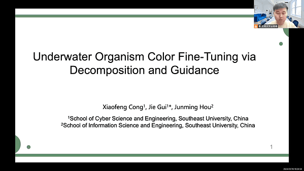 Underwater Organism Color Fine-Tuning via Decomposition and Guidance