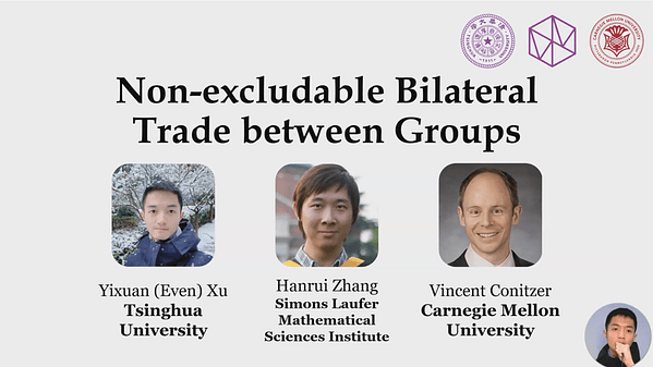 Non-excludable Bilateral Trade between Groups