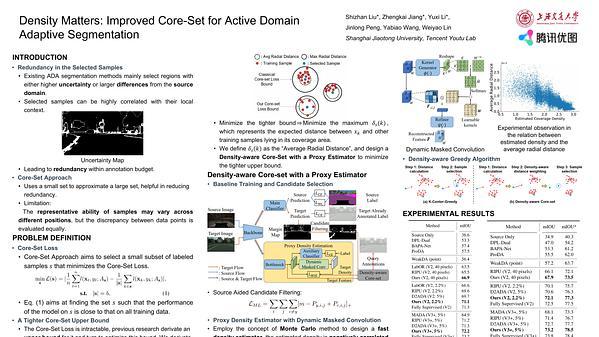 Density Matters: Improved Core-Set for Active Domain Adaptive Segmentation