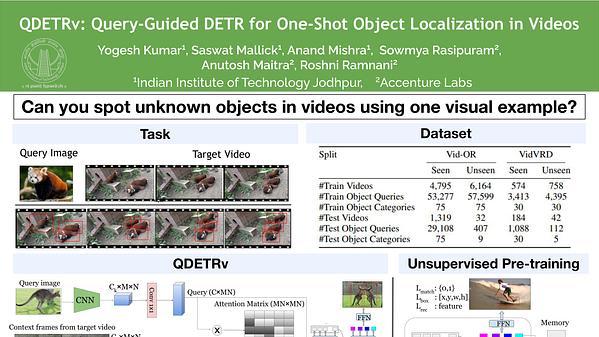 QDETRv: Query-Guided DETR for One-Shot Object Localization in Videos