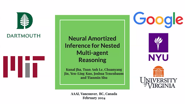 Neural Amortized Inference for Nested Multi-Agent Reasoning | VIDEO