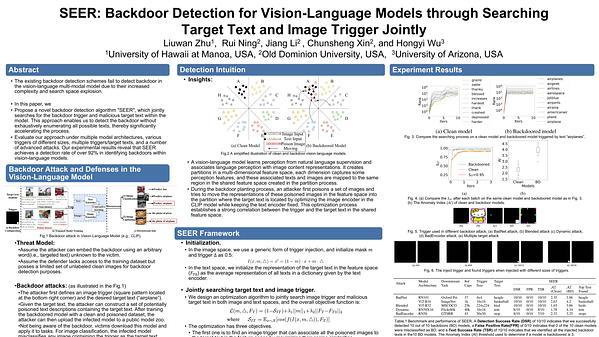 SEER: Backdoor Detection for Vision-Language Models through Searching Target Text and Image Trigger Jointly