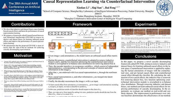 Causal Representation Learning via Counterfactual Intervention