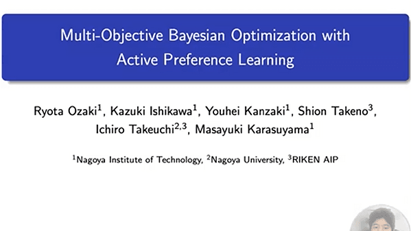 Multi-Objective Bayesian Optimization with Active Preference Learning | VIDEO