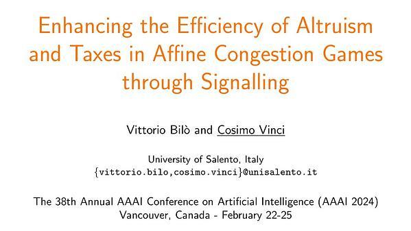 Enhancing the Efficiency of Altruism and Taxes in Affine Congestion Games through Signalling