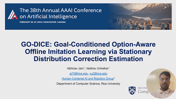 GO-DICE: Goal-Conditioned Option-Aware Offline Imitation Learning via Stationary Distribution Correction Estimation