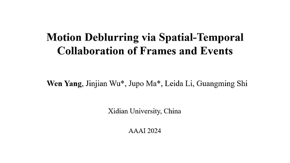 Motion Deblurring via Spatial-Temporal Collaboration of Frames and Events