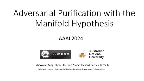 Adversarial Purification with the Manifold Hypothesis