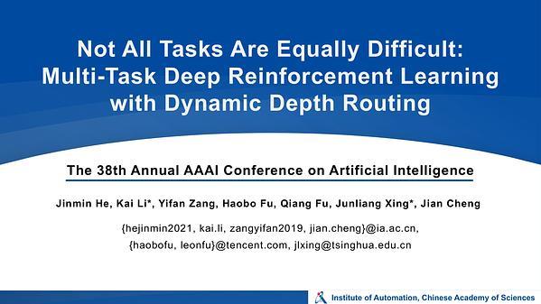 Not All Tasks Are Equally Difficult: Multi-Task Deep Reinforcement Learning with Dynamic Depth Routing