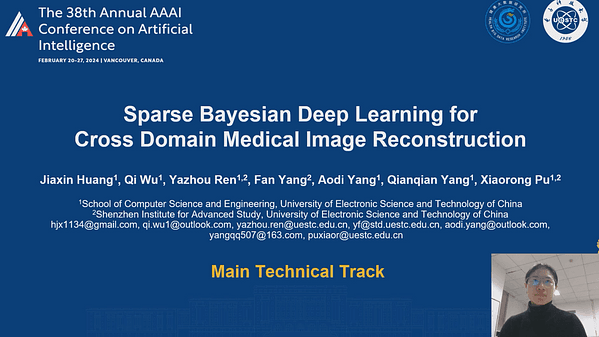 Sparse Bayesian Deep Learning for Cross Domain Medical Image Reconstruction | VIDEO