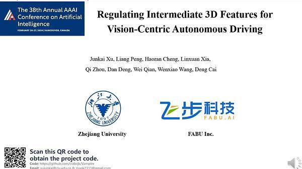 Regulating Intermediate 3D Features for Vision-Centric Autonomous Driving