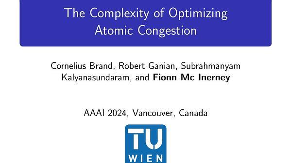 The Complexity of Optimizing Atomic Congestion