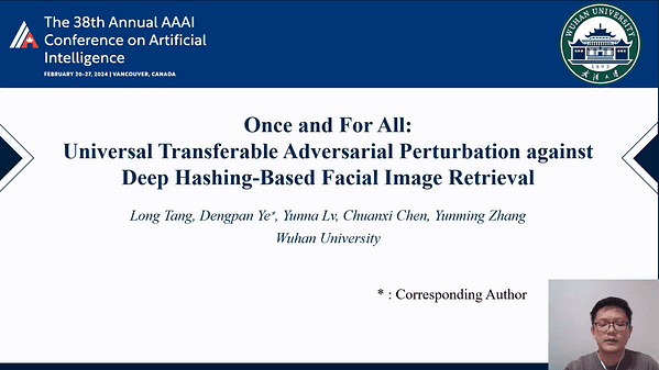 Once and for All: Universal Transferable Adversarial Perturbation against Deep Hashing-Based Facial Image Retrieval | VIDEO