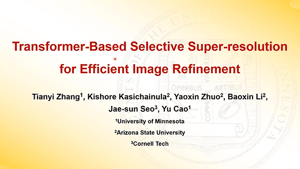 Transformer-Based Selective Super-resolution for Efficient Image Refinement