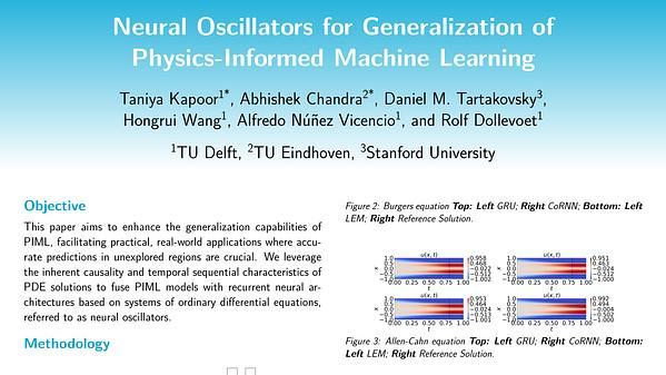 Neural Oscillators for Generalization of Physics-Informed Machine Learning